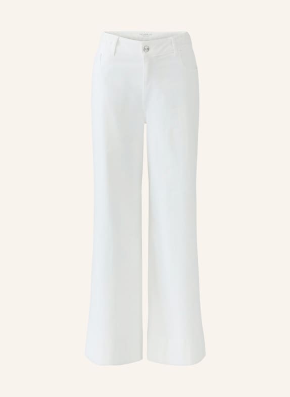 oui Jeans met wijde pijpen 1002 optic white
