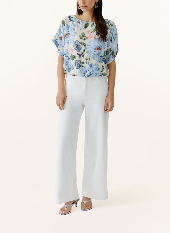 oui blouse CRÈME / GROEN / BLAUW