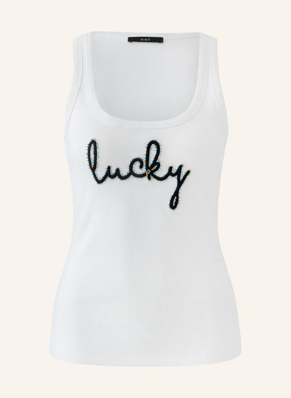 oui Top s ozdobnými kamínky ČERNÁ / ORANŽOVÁ / TMAVĚ MODRÁ