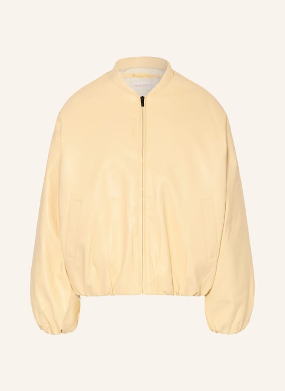 another COTTON LAB Leather-look blouson LIGHT YELLOW