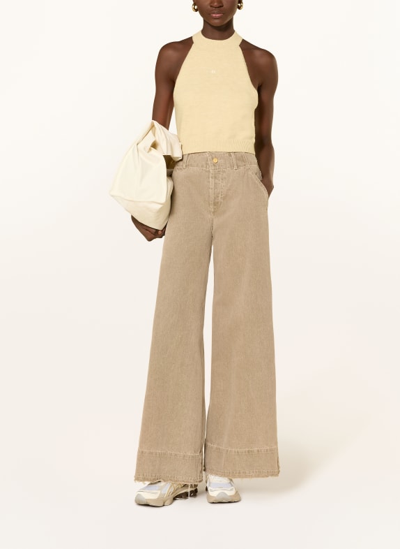 another COTTON LAB gebreide top LICHTBRUIN