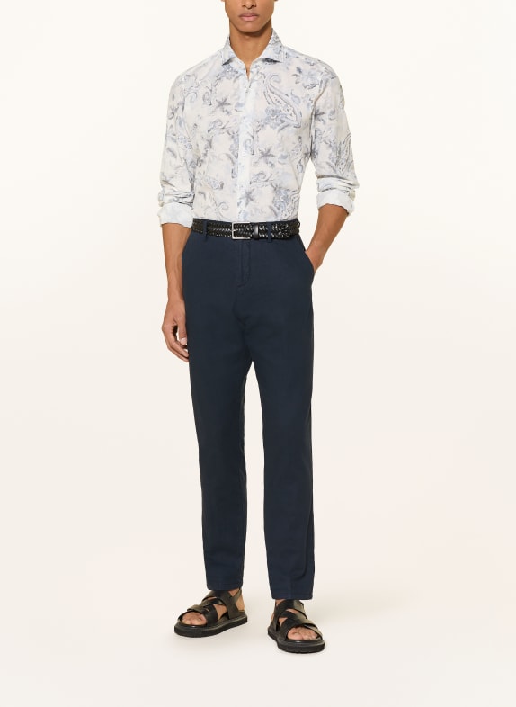 JOOP! Overhemd PAI Slim Fit met linnen WIT / BLAUWGRIJS / LICHTBLAUW