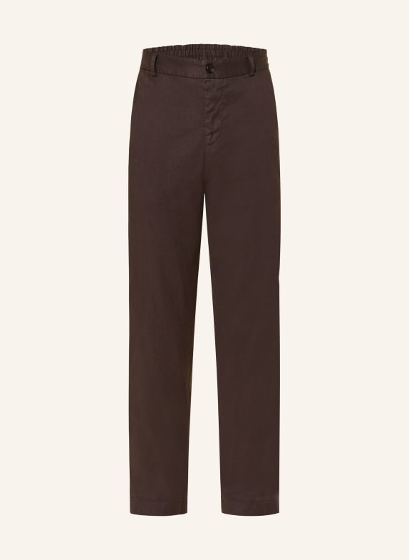 JOOP! RIVER Extra Slim Fit Suit Pants with Linen 204 Dark Brown 204