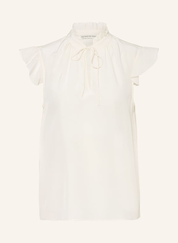 Alcidia da Veiga Blusenshirt aus Seide mit Rüschen ECRU