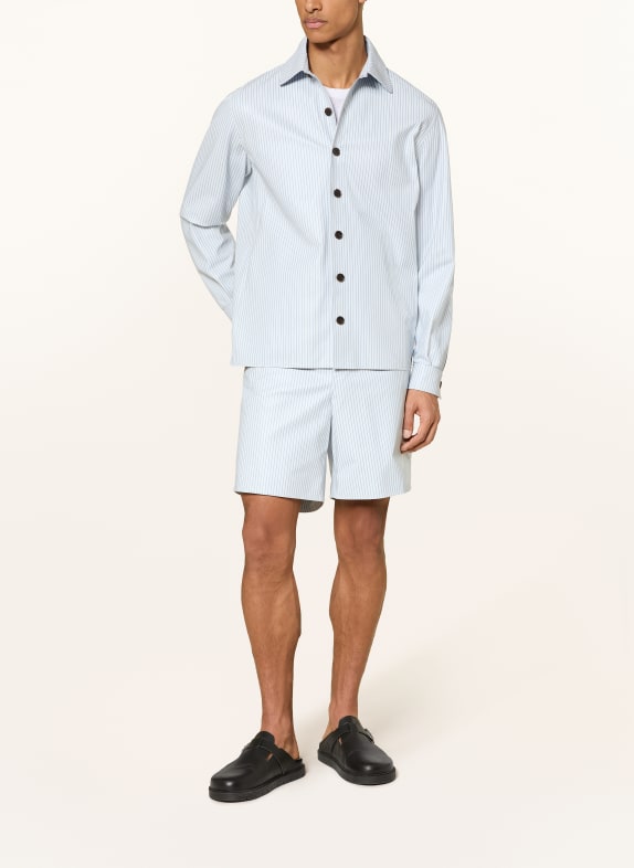 ARMA Leren overjas LUSH BLAUWGRIJS / WIT
