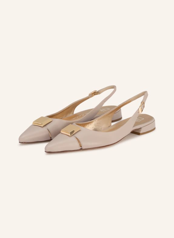 Högl Slingballerinas SIMONE mit Cut-outs BEIGE / GOLD