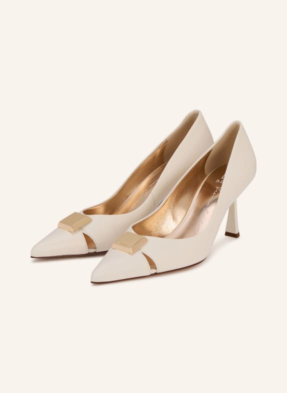 Högl Escarpins à découpes CRÈME / OR