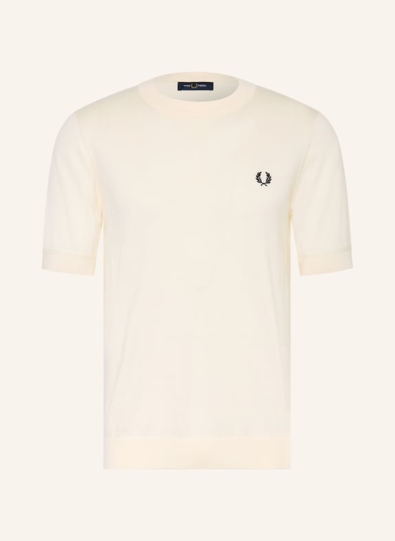 FRED PERRY T-Shirt ECRU / SCHWARZ