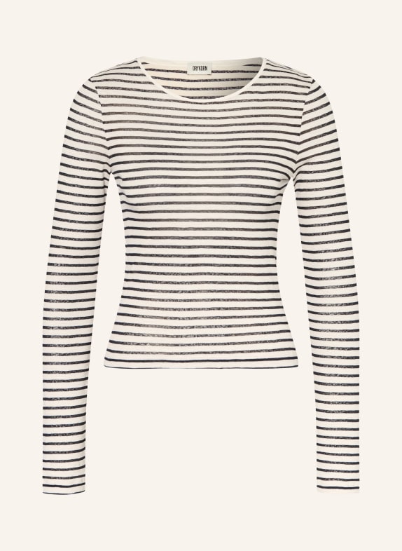 DRYKORN T-shirt met lange mouwen WIT / ZWART