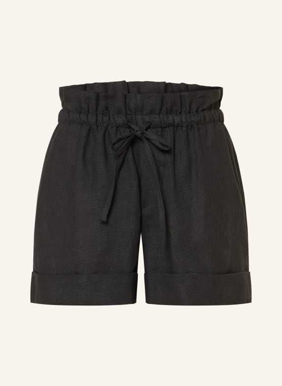 DRYKORN Short paperbag EDICT en lin NOIR