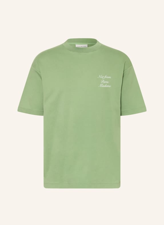 DRÔLE DE MONSIEUR T-Shirt LE T-SHIRT SLOGAN CALLIGRAPHY GRÜN / WEISS