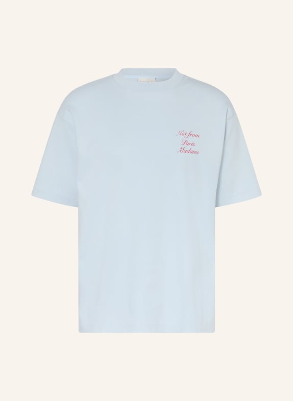 DRÔLE DE MONSIEUR T-Shirt LE T-SHIRT SLOGAN CALLIGRAPHY HELLBLAU / ROT