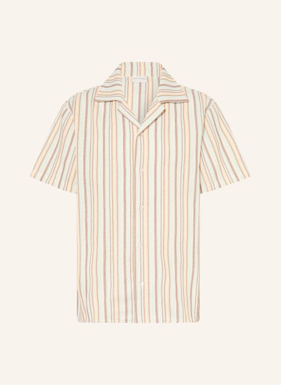 DRÔLE DE MONSIEUR Letní košile Comfort Fit BÍLÁ / HNĚDÁ / MÁTOVÁ