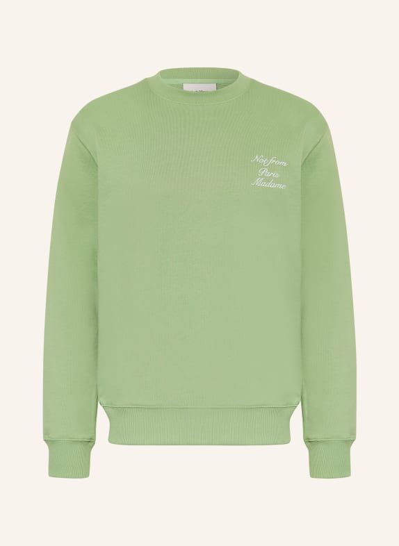 DRÔLE DE MONSIEUR Sweatshirt GRÜN / WEISS