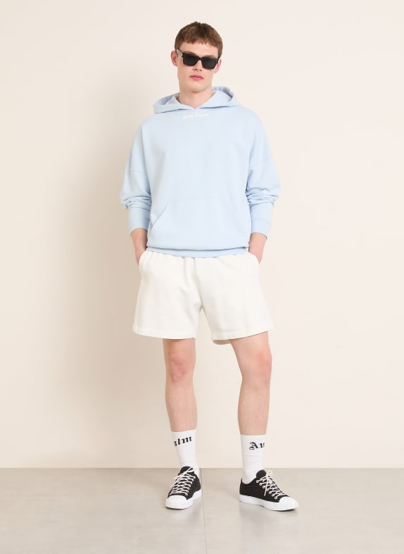 Palm Angels Oversized hoodie LICHTBLAUW / WIT