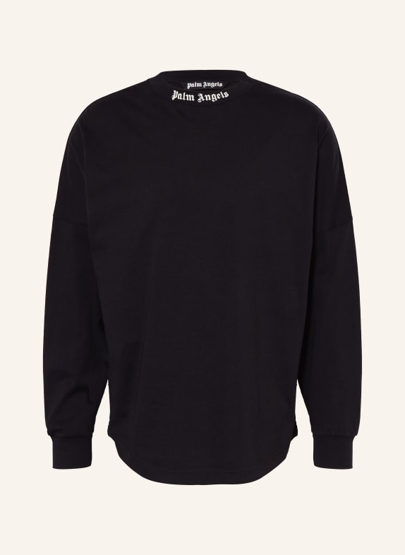 Palm Angels Oversized T-shirt met lange mouwen ZWART / WIT