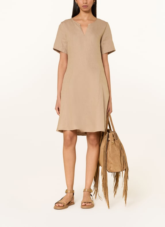 Part Two Leinenkleid AMINASAPW BEIGE