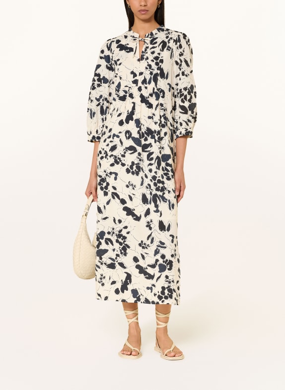 Part Two Sukienka ALESSAPW z rękawami 3/4 ECRU / GRANATOWY