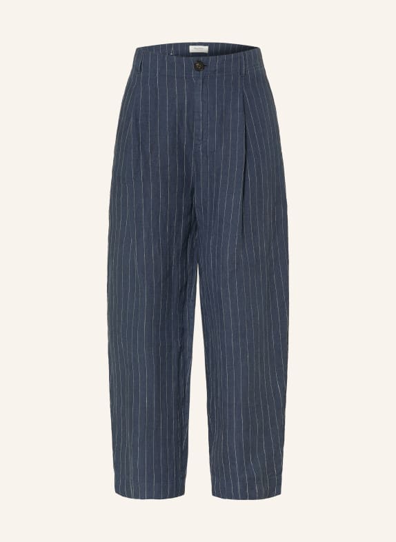 Part Two 7/8-broek NETTASPW van linnen DONKERBLAUW