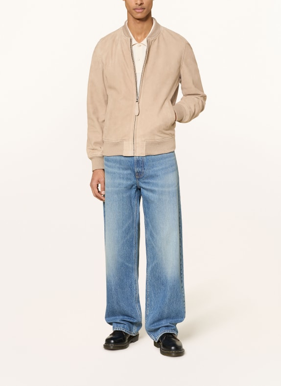 Schott NYC Leren jas BEIGE
