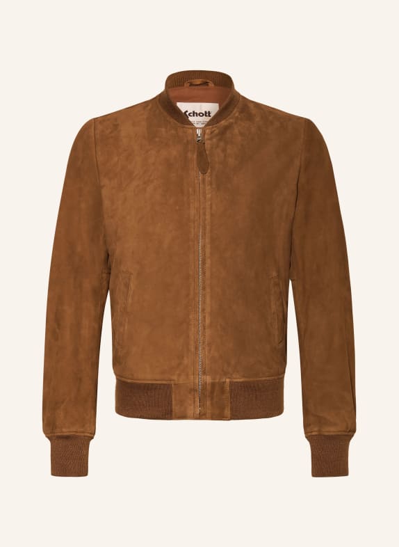 Schott NYC Lederblouson BRAUN