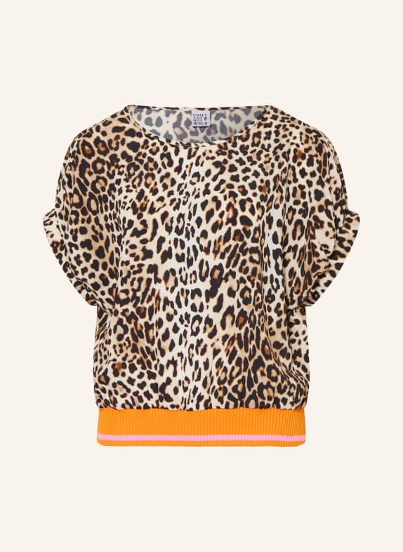 Emily VAN DEN BERGH blouse shirt CREAM / BROWN / ORANGE