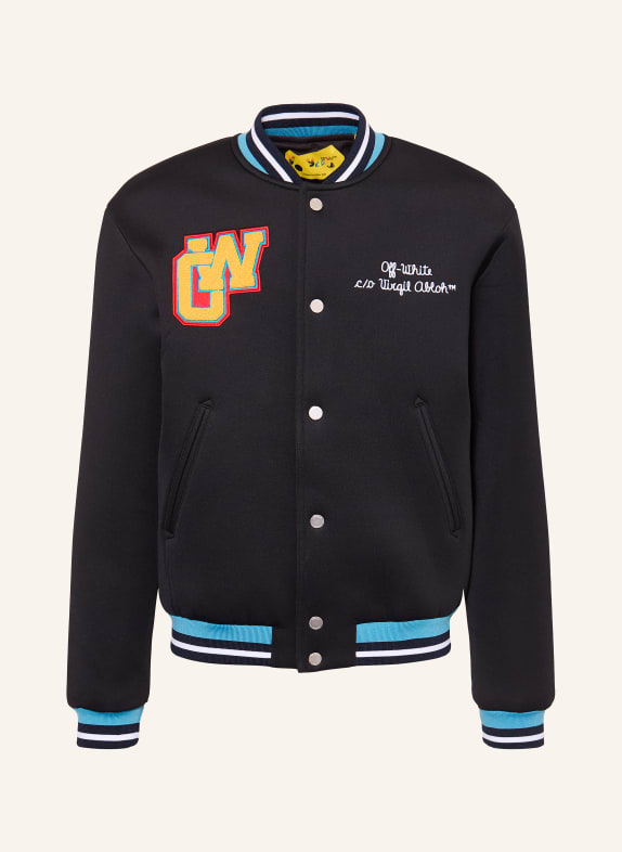 Off-White univerzitní bunda ČERNÁ / TMAVĚ MODRÁ