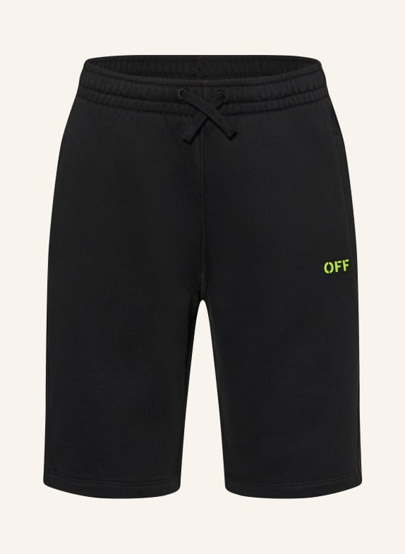 Off-White Sweatshorts ZWART / NEONGROEN