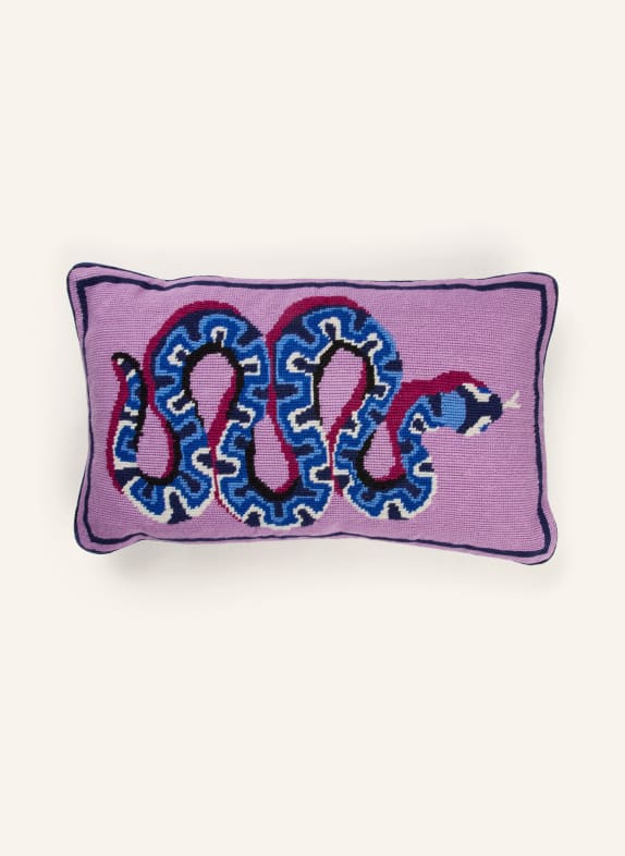 JONATHAN ADLER Decoratief kussen SNAKE ROZE / CRÈME / BLAUWGRIJS