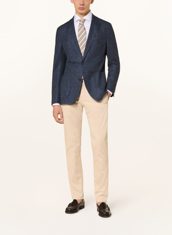 windsor. GIRO-colbert met extra slanke pasvorm en linnen DONKERBLAUW