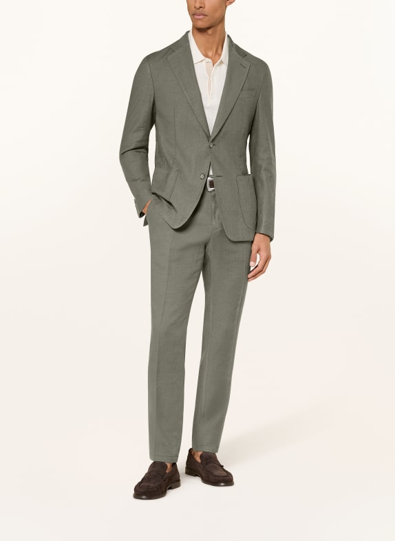 windsor. GIRO-colbert in slim fit met linnen 320 Bright Green 320
