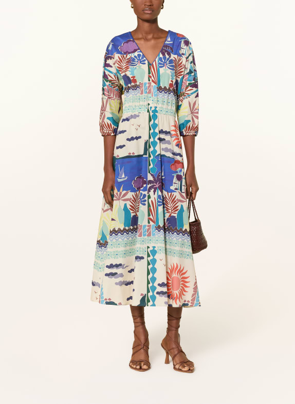 CINQUE Kleid CIINKA mit 3/4-Arm CREME / LILA / BLAU