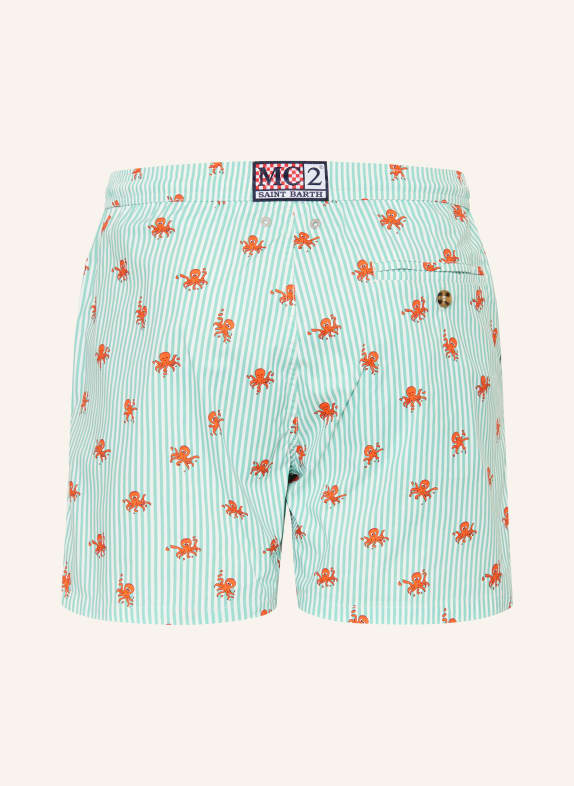 MC2 SAINT BARTH Zwemshorts MINT / ROOD / WIT