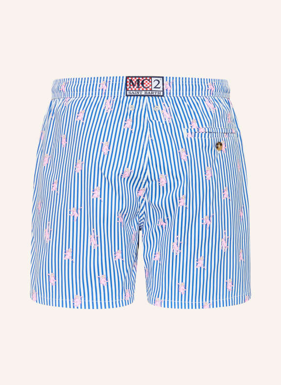MC2 SAINT BARTH Zwemshorts BLAUW / ROZE / WIT
