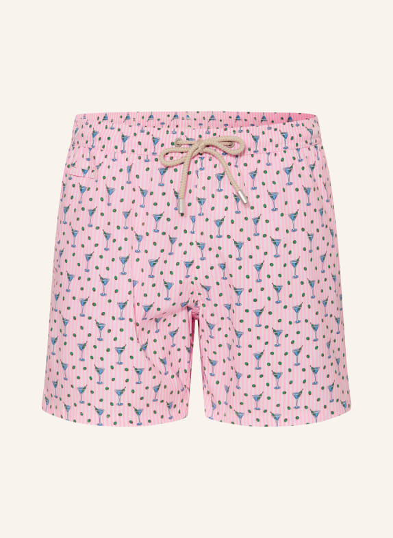 MC2 SAINT BARTH Zwemshorts NEONROZE / GROEN / WIT