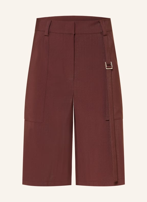 PATRIZIA PEPE bermudy CIEMNOCZERWONY