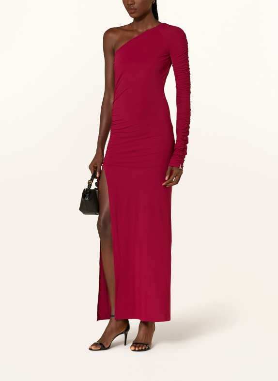 PATRIZIA PEPE One-Shoulder-Kleid DUNKELROT