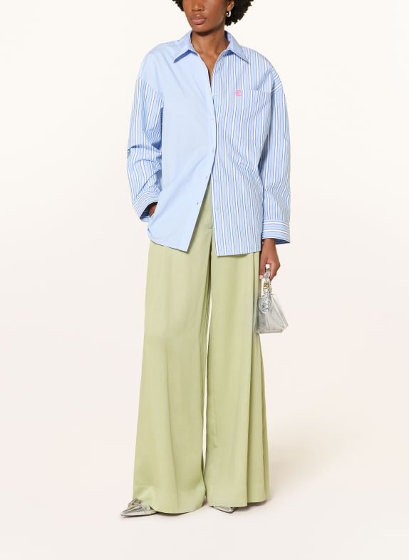 ESSENTIEL ANTWERP Overhemdblouse JOLIVIA LICHTBLAUW / DONKERGRIJS / WIT