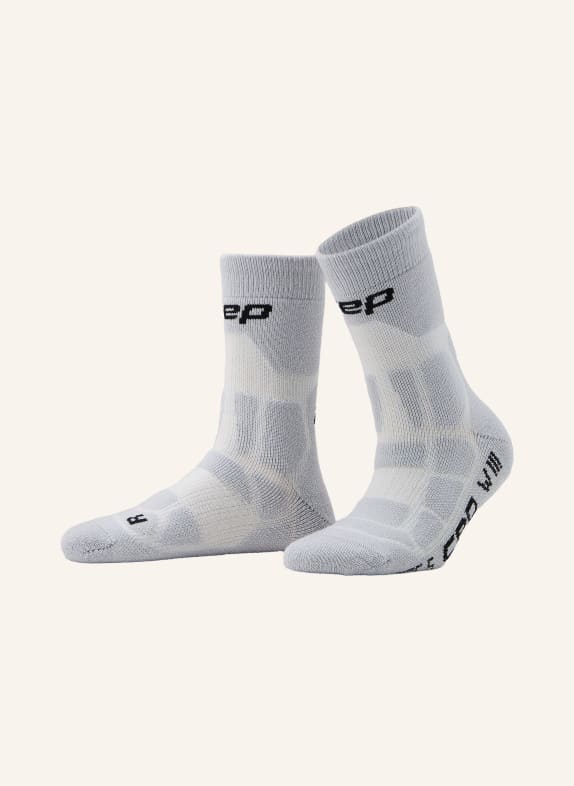 cep Trekking-Socken HIKING MAX CUSHION MID CUT HELLGRAU / SCHWARZ