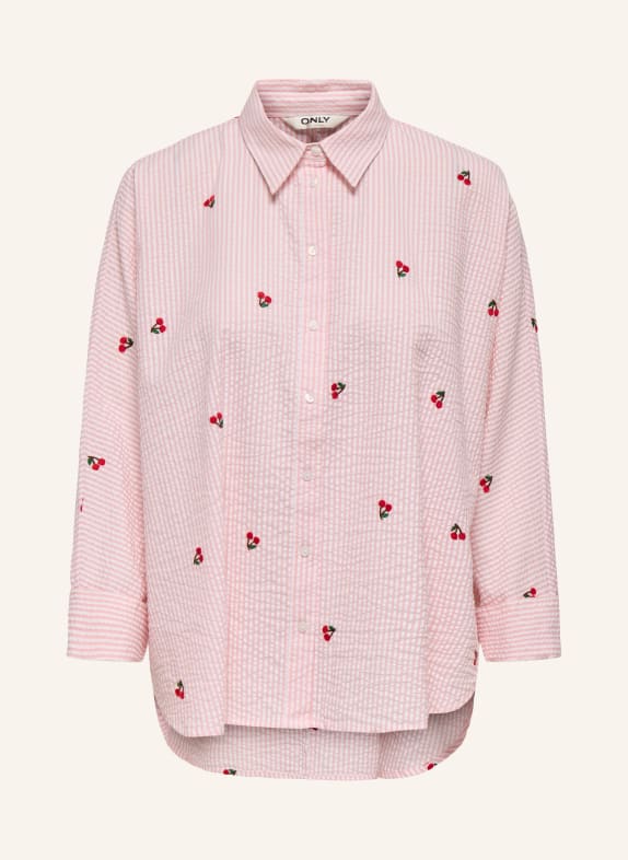 ONLY overhemdblouse LICHTROOD / WIT