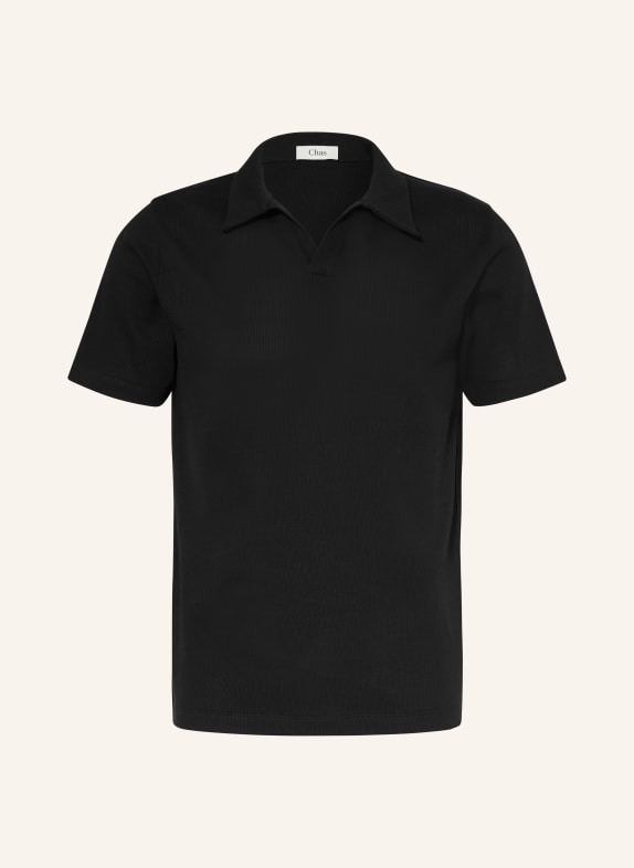 CHAS jersey polo shirt BLACK