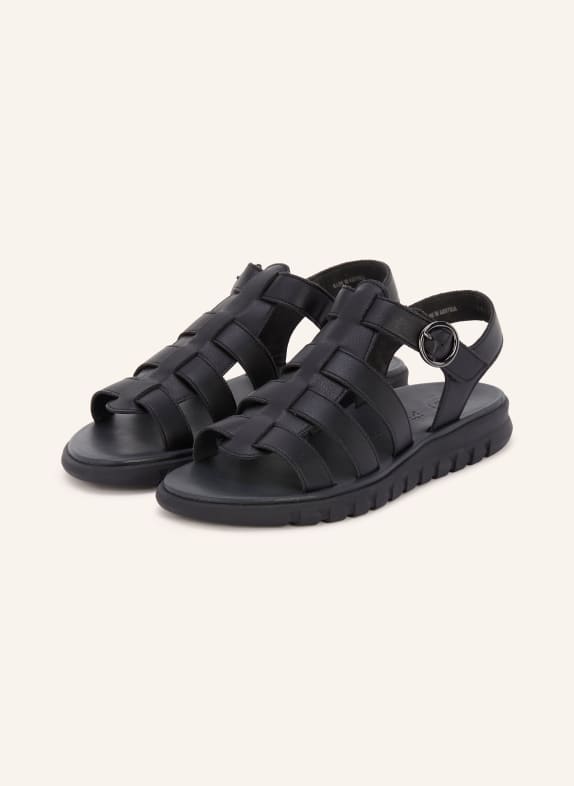 paul green sandals BLACK