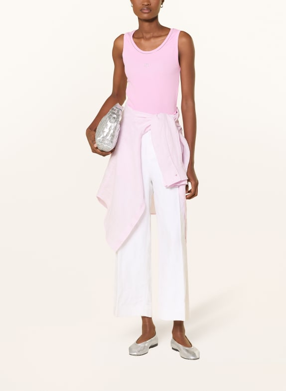 MARC AUREL Top avec pierres précieuses ROSE