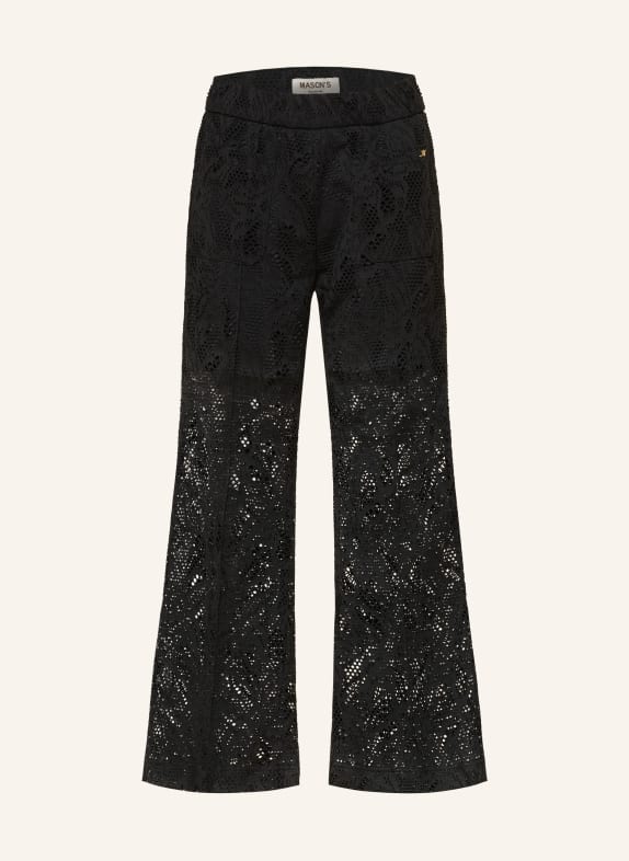 MASON'S Broek van kant met gaatjes ZWART