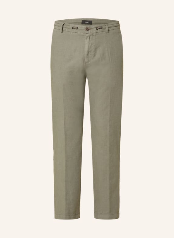 CINQUE CIJULI slim fit chino with linen KHAKI