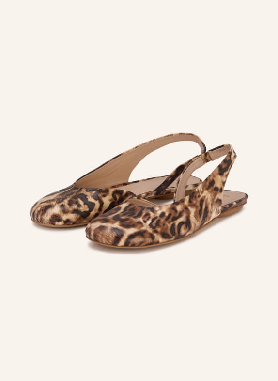 ZINDA Ballerines à lanières ELSA CRÈME / CHAMEAU / NOIR