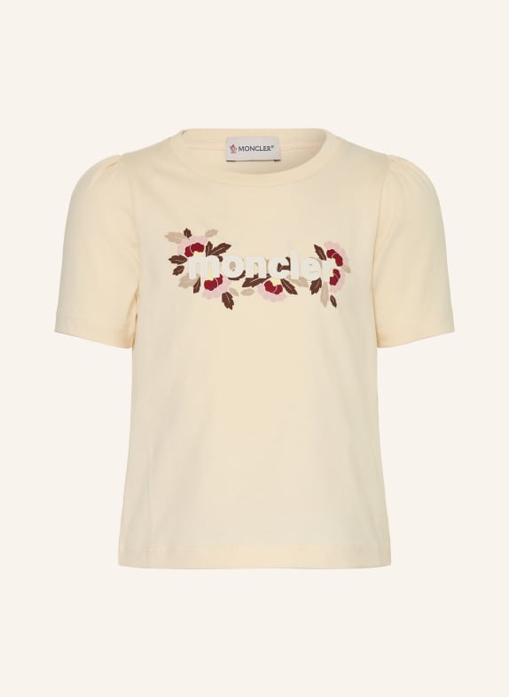 MONCLER enfant T-shirt CRÈME / MARRON FONCÉ / ROUGE FONCÉ