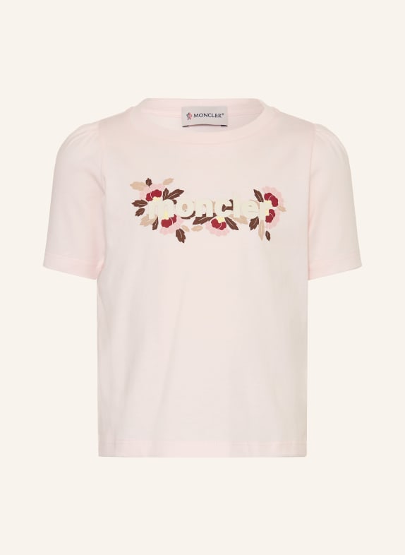 MONCLER enfant tričko SVĚTLE RŮŽOVÁ / TMAVĚ HNĚDÁ / TMAVĚ ČERVENÁ