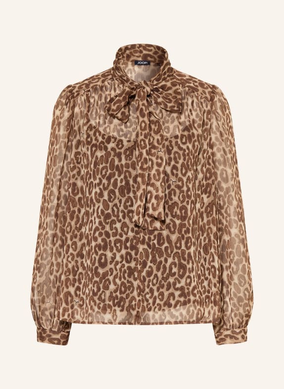 JOOP! Chemisier à col lavallière BETTINA CHAMEAU / MARRON / NOIR