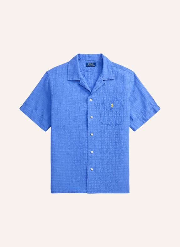 POLO RALPH LAUREN Koszula wypoczynkowa Comfort Fit z lnu NIEBIESKI